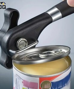 Abrelatas multifunción de 1 pieza con apertura lateral, rápido y fácil, de acero inoxidable, cuchillo de cocina, abrelatas, utensilio de cocina que abre perfectamente conservas, sopas, verduras, carnes— Equipo de servicio de alimentos de grado profesional