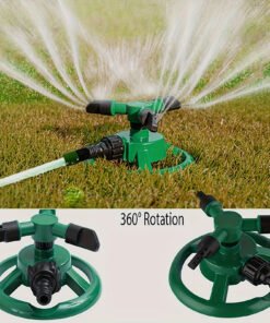 1 unidad/1 unidad Aspersor de jardín verde con boquilla ajustable,