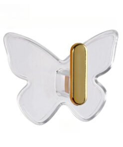 Alternative view of Gancho de mariposa de 1/3/6 piezas, de lujo ligero para baño, sin perforación, de gran capacidad de carga, para parte trasera de puerta de cocina, para bolsa, gancho adhesivo para bolsa, toalla, llave, almacenamiento