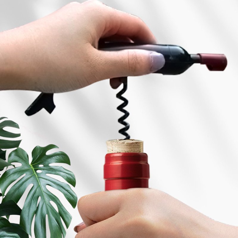 Abrillantador de Vino de Acero Inoxidable, Portátil Multifuncional con Diseño de Espiral Fácil de Girar y Función de Almacenamiento Conveniente