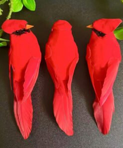 Alternative view of Pájaros Cardenales Rojos Artificiales de Aspecto Realista –