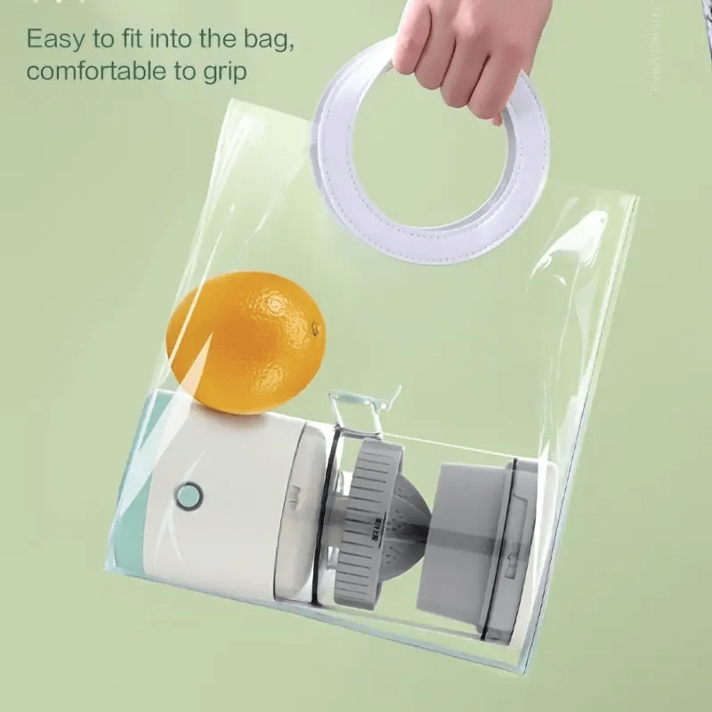 Un Exprimidor Eléctrico Inalámbrico, 13.53 Onzas - Recargable por USB, con Batería de Litio, Fácil Operación con Botón, Vaso Extraíble y Separación Automática de Jugo - Ideal para Jugo Fresco, un Regalo de Vacaciones, Hecho de Material ABS de Grado Alimenticio