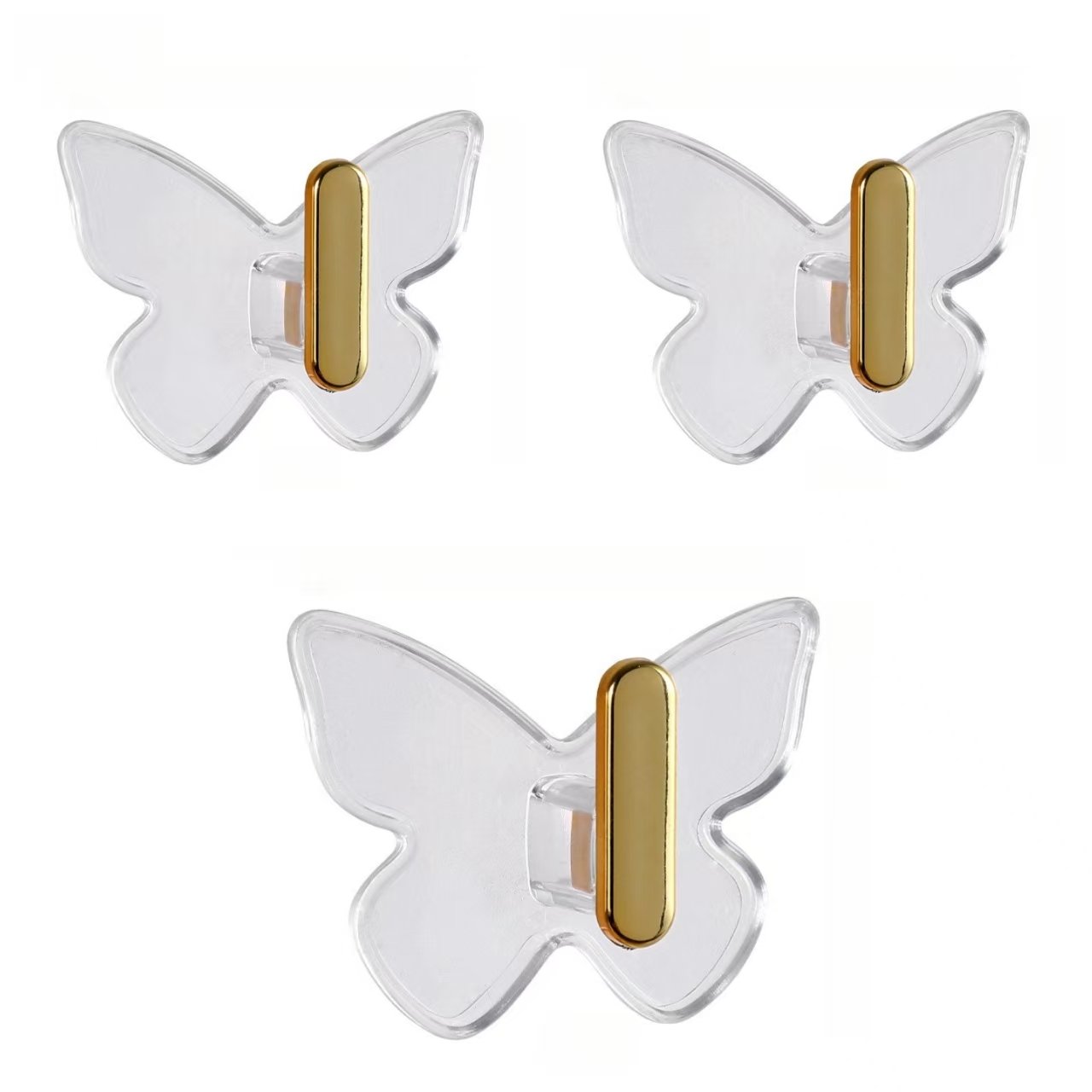 Gancho de mariposa de 1/3/6 piezas, de lujo ligero para baño, sin - Imagen 11