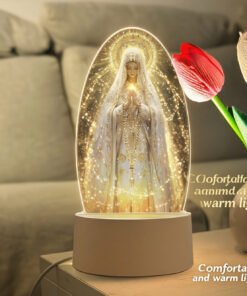 Alternative view of Una lámpara exquisita con una estatua, alimentada por USB, que