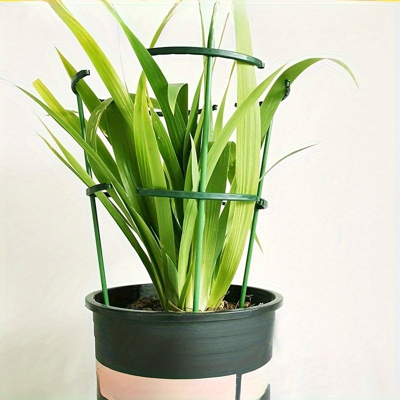 8 Piezas de Jaulas de Soporte para Plantas Ajustables de Plástico - Adecuadas para Interiores y Exteriores, Marcos Flexibles de Soporte para Jardín