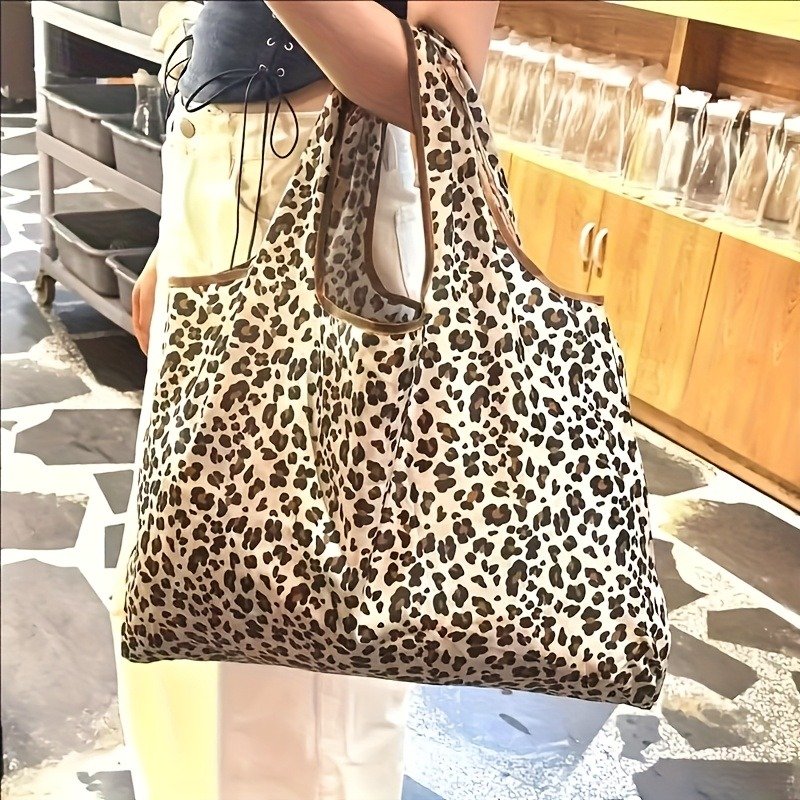 Bolso Tote de Gran Capacidad con Estampado de Leopardo para Mujer - Imagen 6