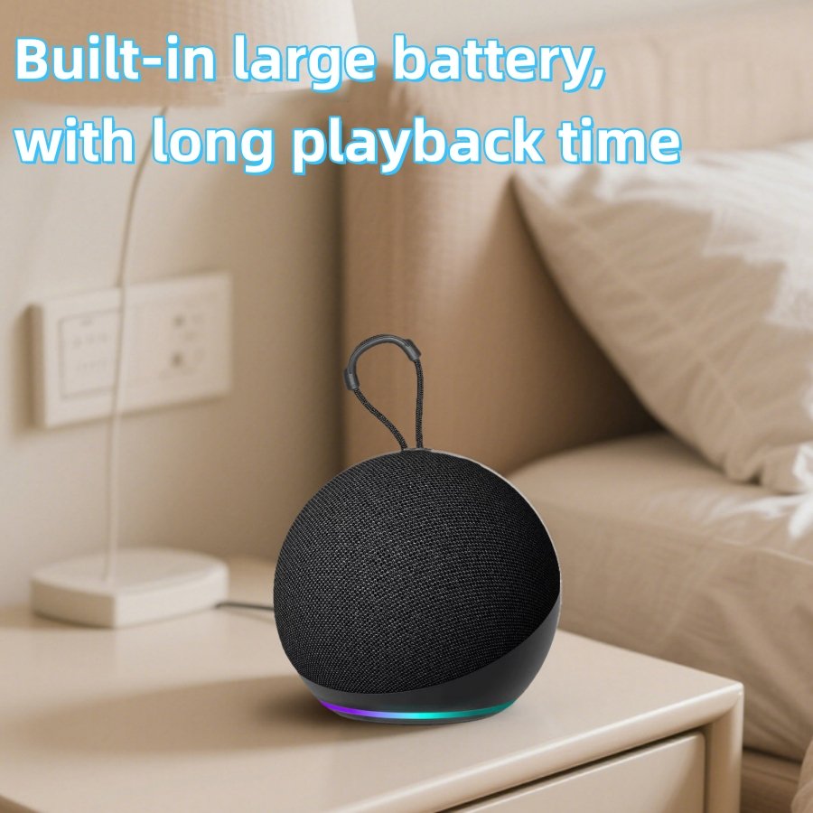 Altavoz Portátil Alaxe Azul Marino, Altavoz Inalámbrico BT. Soporta Reproducción Inalámbrica, Reproducción USB, Luces RGB, Bajos Potentes, Estéreo Fuerte, Altavoz Portátil, Batería de 500Mah, Conexión con Teléfono Móvil/Tablet, para Hogar, Coche, Exterior, Camping, REGALO