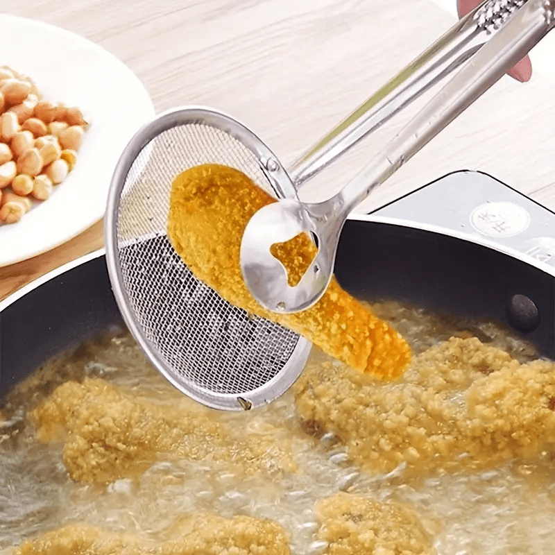 Pinzas de acero inoxidable, multifuncionales y fáciles de limpiar, ideales para cocinar alimentos más saludables, freír y asar al aire libre