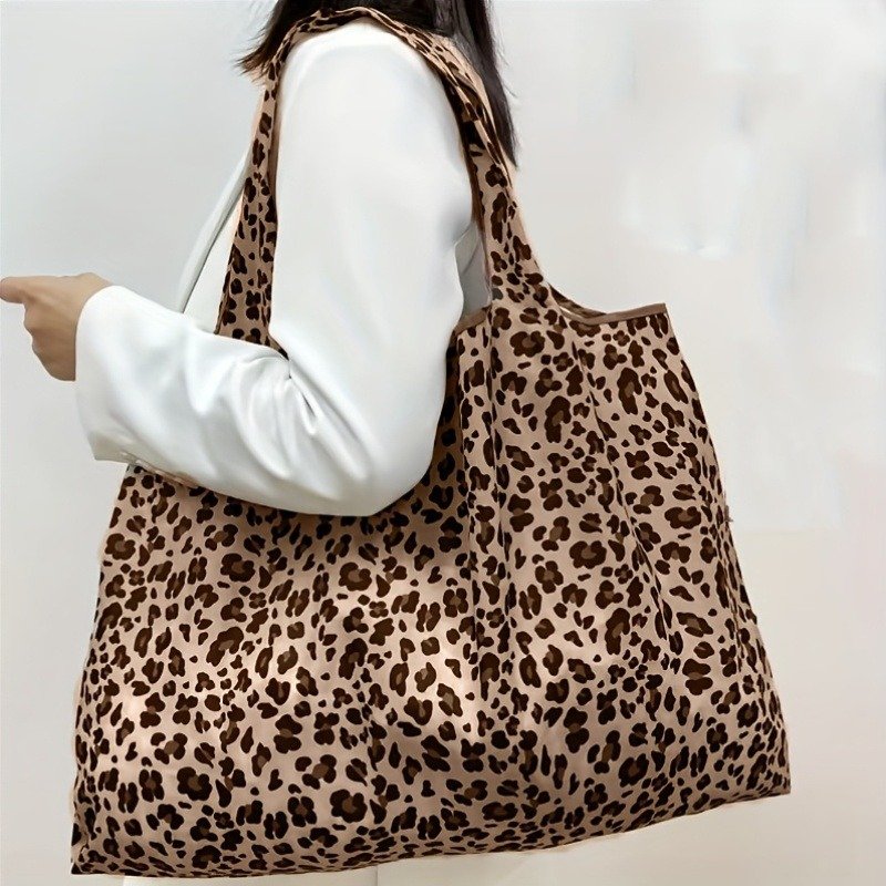 Bolso Tote de Gran Capacidad con Estampado de Leopardo para Mujer - Imagen 4