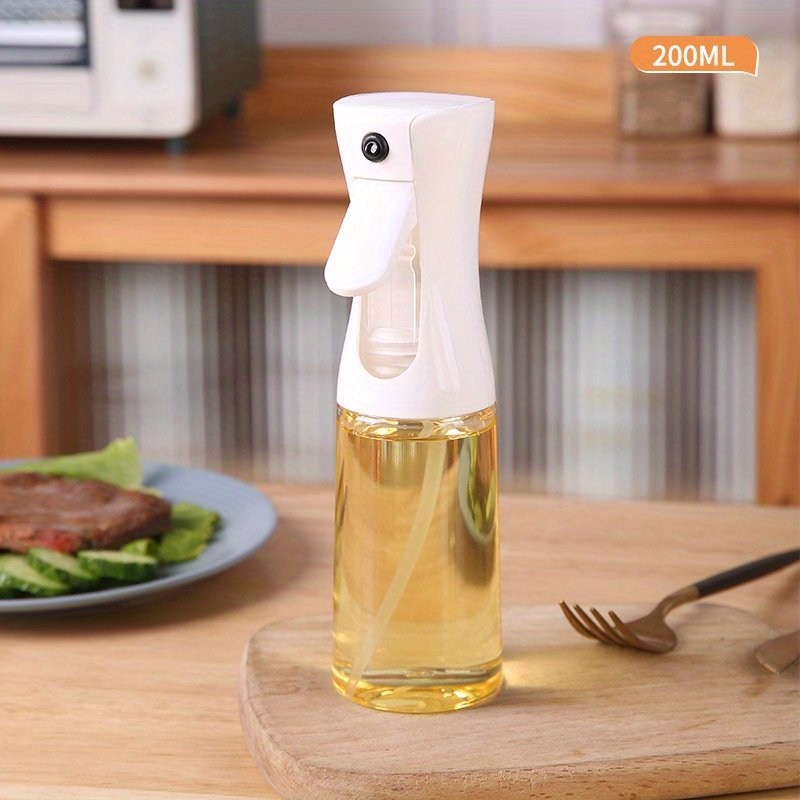 Rociador de aceite de 1 pieza de 6.8 oz/10.1 oz, botella rociadora de aceite de plástico, botella rociadora para barbacoa, utensilios de pícnic para barbacoa, dispensador de aceite de oliva para cocina, rociador de aceite, vinagre y salsa para asar en barbacoa de camping, tarro de aceite consumible