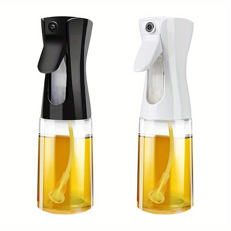 Rociador de aceite de 1 pieza de 6.8 oz/10.1 oz, botella rociadora de aceite de plástico, botella rociadora para barbacoa, utensilios de pícnic para barbacoa, dispensador de aceite de oliva para cocina, rociador de aceite, vinagre y salsa para asar en barbacoa de camping, tarro de aceite consumible