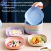 10 platos pequeños cuadrados y coloridos/10 platos cuadrados/El tamaño del plato es de 5.12 pulgadas/Plato portátil para alimentos/Plato para huesos hondo/Plato para fruta/Muy adecuado para snacks y desayuno/Plástico duradero -/Herramienta de cocina imprescindible