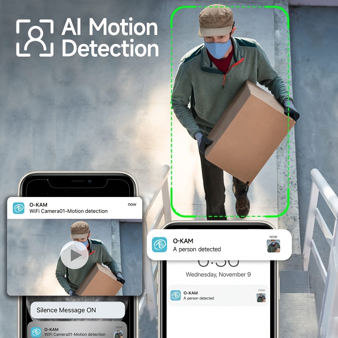 2 Juegos/1 Paquete Cámara de Seguridad Inalámbrica para Exteriores, FHD 3MP Visión Nocturna con Foco, Alimentación por Batería y Energía Solar, Detección Humana, con Panel Solar, Detección PIR, Comunicación Bidireccional, Almacenamiento en Tarjeta SD/Nube con 3 Días de Almacenamiento Gratuito