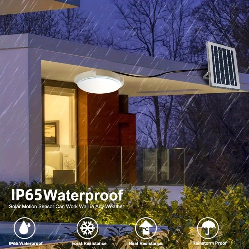 Luz de Pared Exterior con 50 LED y Control Remoto Infrarrojo - Ideal para Porche, Jardín, Balcón - Fácil Instalación, Encendido Automático, Sin Cableado, Bombilla LED - Imagen 5