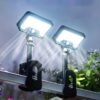 Luces Solares Exteriores Ultrabrillantes, Luces Solares de Clip, Portátiles, Luces de Calle, Focos Exteriores y Luces de Seguridad, Luces con Sensor de Movimiento, Adecuadas para Patios, Jardines, Aventuras de Camping al Aire Libre, Iluminación de Emergencia Interior, Vallas, Patios, Balcones