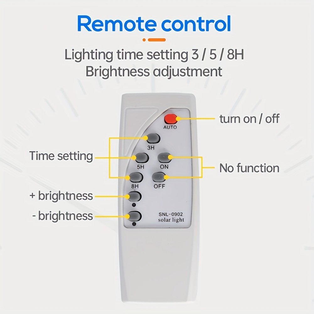 Luz de Pared Exterior con 50 LED y Control Remoto Infrarrojo - Ideal para Porche, Jardín, Balcón - Fácil Instalación, Encendido Automático, Sin Cableado, Bombilla LED - Imagen 7