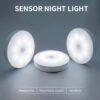 1/2/3 Piezas Luz Nocturna LED Recargable USB, Sensor de Movimiento, Iluminación Suave, Luces con Montaje Magnético, Tono Cálido y Blanco, Superficie Pulida, Ideal para Salón, Dormitorio, Armario, Pasillo, Zapatero e iluminación nocturna, Batería
