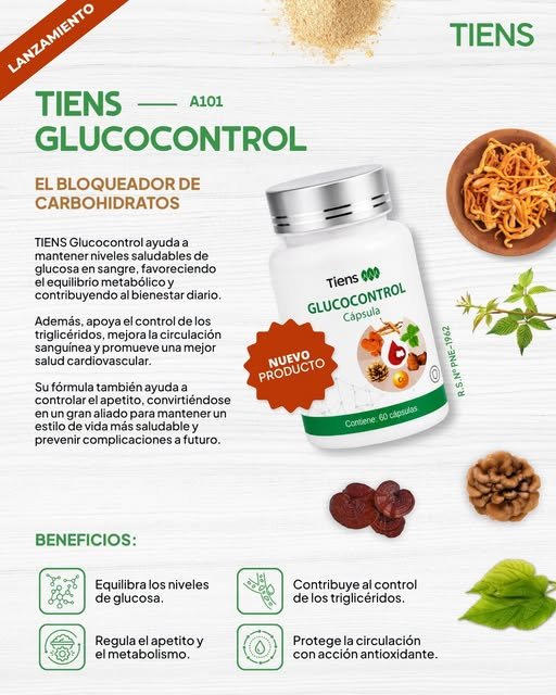 Tiens Glucocontrol - 60 Cápsulas - Imagen 3