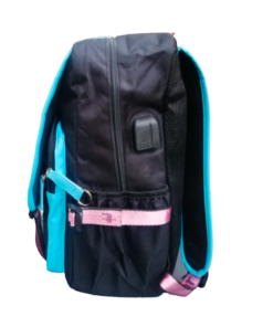 MOCHILA ESCOLAR BTS color celeste - vista 2